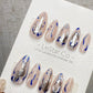 Reusable Metallic Flow|Premium Handmade Press on Nails Gel | Fake Nails | Cute Pressons Nail Artist faux nails TMR1054