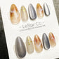 Reusable Golden Mist Veil| Premium Handmade Press on Nails Gel | Fake Nails | Cute Pressons Gel Nail Artist faux nails QN1058