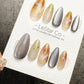 Reusable Golden Mist Veil| Premium Handmade Press on Nails Gel | Fake Nails | Cute Pressons Gel Nail Artist faux nails QN1058