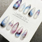 Reusable Cosmic Veil| Premium Handmade Press on Nails Gel | Fake Nails | Cute Pressons Gel Nail Artist faux nails QN1059