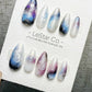 Reusable Cosmic Veil| Premium Handmade Press on Nails Gel | Fake Nails | Cute Pressons Gel Nail Artist faux nails QN1059