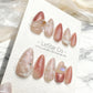 Reusable Iridescent Mirage Nail Art| Premium Handmade Press on Nails Gel | Fake Nails | Cute Pressons Gel Nail Artist faux nails QN423