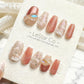 Reusable Iridescent Mirage Nail Art| Premium Handmade Press on Nails Gel | Fake Nails | Cute Pressons Gel Nail Artist faux nails QN423