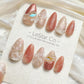 Reusable Iridescent Mirage Nail Art| Premium Handmade Press on Nails Gel | Fake Nails | Cute Pressons Gel Nail Artist faux nails QN423