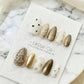 Reusable Gilded Night Sky |Premium Handmade Press on Nails Gel | Fake Nails | Cute Pressons Nail Artist faux nails ML567