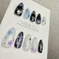 4for3 Timed Offer)Reusable Nebula Nights Cat Eye Effect| Premium Handmade Press on Nails Gel | Fake Nails | Cute Pressons Gel Nail MC1068