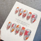 4for3 Timed Offer)Reusable Solar Whisper 3D Effect| Premium Handmade Press on Nails Gel | Fake Nails | Cute Pressons Gel Nail ML1075