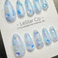 Reusable Frozen Dewdrop| Premium Handmade Press on Nails Gel | Fake Nails | Cute Pressons Gel Nail QN1079