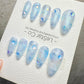 Reusable Frozen Dewdrop| Premium Handmade Press on Nails Gel | Fake Nails | Cute Pressons Gel Nail QN1079