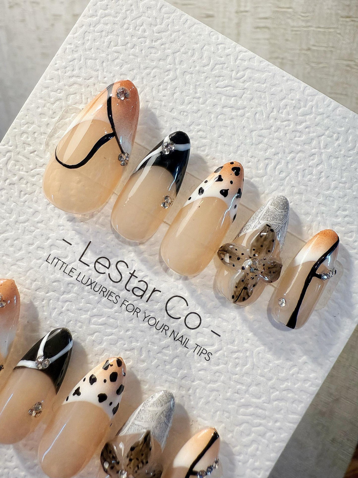 4for3 Timed Offer)Reusable Wild Harmony 3D Petal| Premium Handmade Press on Nails Gel | Fake Nails | Cute Pressons Gel Nail TMR1066