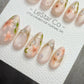 4for3 Timed Offer)Reusable Ethereal Garden Cat Eye Effect| Premium Handmade Press on Nails Gel | Fake Nails | Cute Pressons Gel Nail QN1085