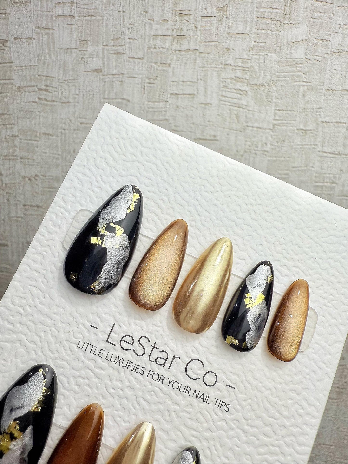 4for3 Timed Offer)Reusable Molten Marble Cat Eye Effect | Premium Handmade Press on Nails Gel | Fake Nails | Cute Pressons Gel Nail QN1088