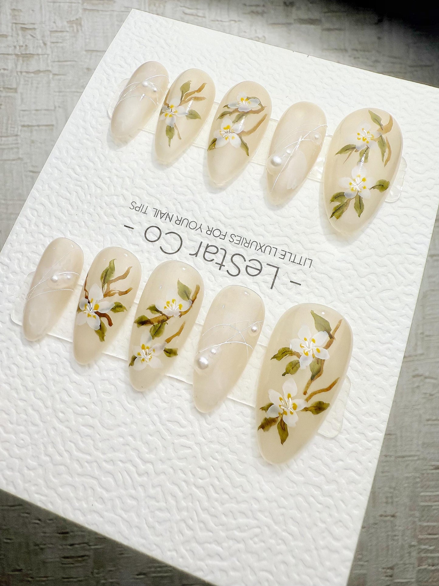 4for3 Timed Offer)Reusable Autumn Floral Glamour Nail Art| Premium Handmade Press on Nails Gel | Fake Nails | Cute Pressons Gel Nail QN1087