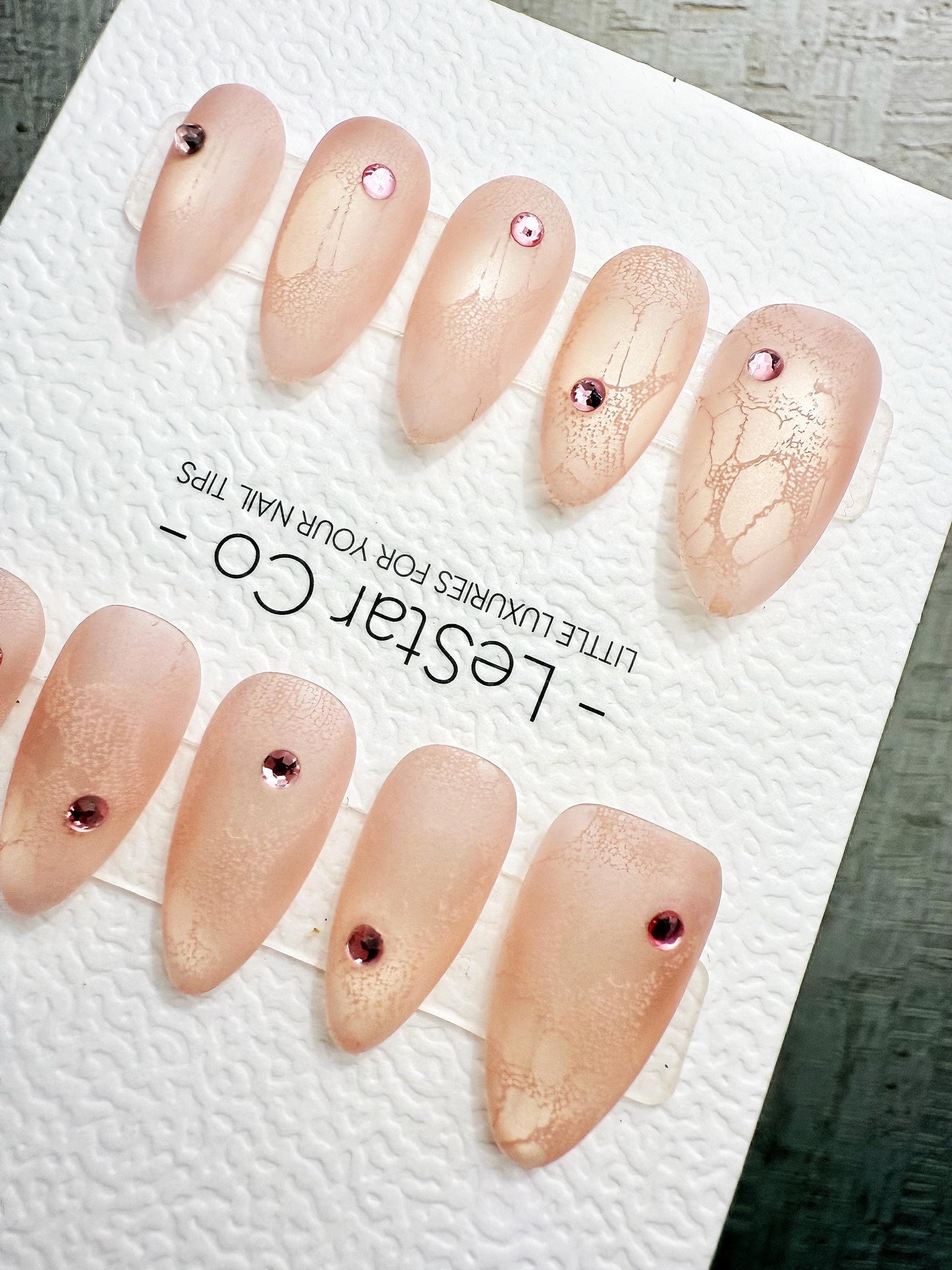4for3 Timed Offer)Reusable Dusty Rose Veil Cat Eye Effect |Premium Handmade Press on Nails Gel | Fake Nails | Cute Pressons Nail ML1099