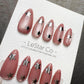 4for3 Timed Offer) Blush Star Struck Cat Eye | Handmade Press On Gel Acrylic Nails