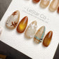 4for3 Timed Offer) Reusable Caramel Picnic Tale| Handmade Press On Gel Acrylic Nails