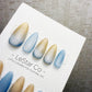 4for3 Timed Offer) Reusable Sandy Blue Horizon | Handmade Press On Gel Acrylic Nails