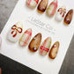 4for3 Timed Offer) Reusable Gifting Season Chic | Handmade Press On Gel Acrylic Nails
