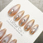 Reusable Champagne Crystal Lines | Handmade Press On Gel Acrylic Nails | 4for3 Timed Offer