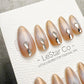 Reusable Champagne Crystal Lines | Handmade Press On Gel Acrylic Nails | 4for3 Timed Offer