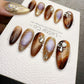 Reusable Opulent Gemstone Melt | Handmade Press On Gel Acrylic Nails | 4for3 Timed Offer