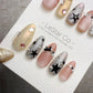 Reusable Galaxy Chic & Bows | Handmade Press On Gel Acrylic Nails | 4for3 Timed Offer