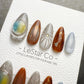 Reusable Stardust Aurora Gem | Handmade Press On Gel Acrylic Nails | 4for3 Timed Offer