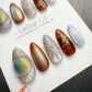 Reusable Stardust Aurora Gem | Handmade Press On Gel Acrylic Nails | 4for3 Timed Offer