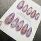 Reusable Lavender Stardust Trails | Handmade Press On Gel Acrylic Nails | 4for3 Timed Offer