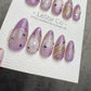 Reusable Lavender Stardust Trails | Handmade Press On Gel Acrylic Nails | 4for3 Timed Offer