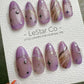 Reusable Lavender Stardust Trails | Handmade Press On Gel Acrylic Nails | 4for3 Timed Offer