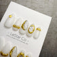 Reusable White Alabaster Luxe | Handmade Press On Gel Acrylic Nails | 4for3 Timed Offer