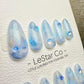 Reusable Frozen Dewdrop| Premium Handmade Press on Nails Gel | Fake Nails | Cute Pressons Gel Nail QN1079