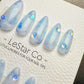 Reusable Frozen Dewdrop| Premium Handmade Press on Nails Gel | Fake Nails | Cute Pressons Gel Nail QN1079