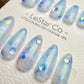 Reusable Frozen Dewdrop| Premium Handmade Press on Nails Gel | Fake Nails | Cute Pressons Gel Nail QN1079