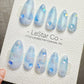 Reusable Frozen Dewdrop| Premium Handmade Press on Nails Gel | Fake Nails | Cute Pressons Gel Nail QN1079
