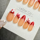 Reusable Valentine Bow French Tip | Handmade Press On Gel Acrylic Nails | 4for3 Timed Offer