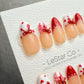 Reusable Valentine Bow French Tip | Handmade Press On Gel Acrylic Nails | 4for3 Timed Offer
