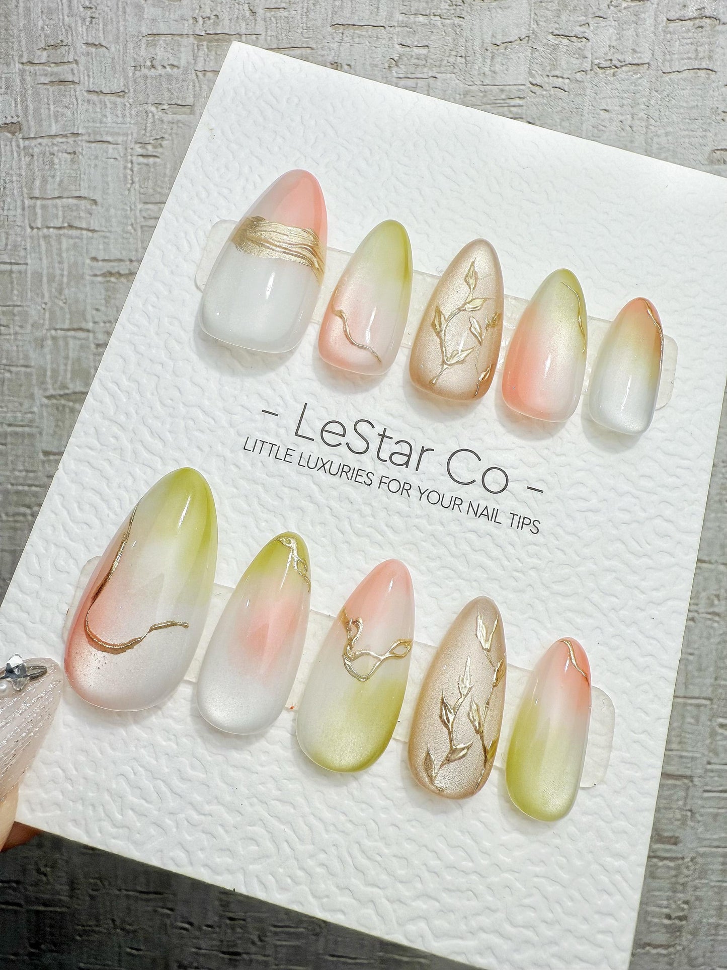 4for3 Timed Offer)Reusable Dawn Serenity Cat Eye Effect| Premium Handmade Press on Nails Gel | Fake Nails | Cute Pressons Gel Nail QN1089