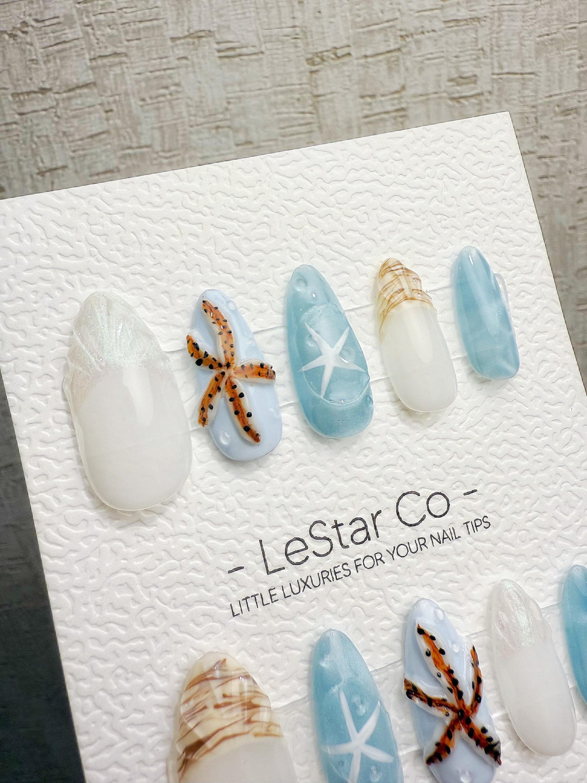 4for3 Timed Offer)Reusable Ocean Breeze Dream Cat Eye Effect | Premium Handmade Press on Nails Gel | Fake Nails | Pressons Gel Nail TMR1090