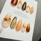 Reusable Autumn Silk Petals | Handmade Press On Gel Acrylic Nails | 4for3 Timed Offer