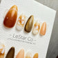 Reusable Autumn Silk Petals | Handmade Press On Gel Acrylic Nails | 4for3 Timed Offer