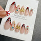 Reusable Christmas Bow Dream | Handmade Press On Gel Acrylic Nails | 4for3 Timed Offer
