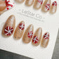 Reusable Christmas Candy Pop | Handmade Press On Gel Acrylic Nails | 4for3 Timed Offer