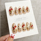 Reusable Christmas 3D Cherry Dream | Handmade Press On Gel Acrylic Nails | 4for3 Timed Offer