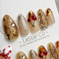 Reusable Christmas Festive Orchard Glow | Handmade Press On Gel Acrylic Nails | 4for3 Timed Offer