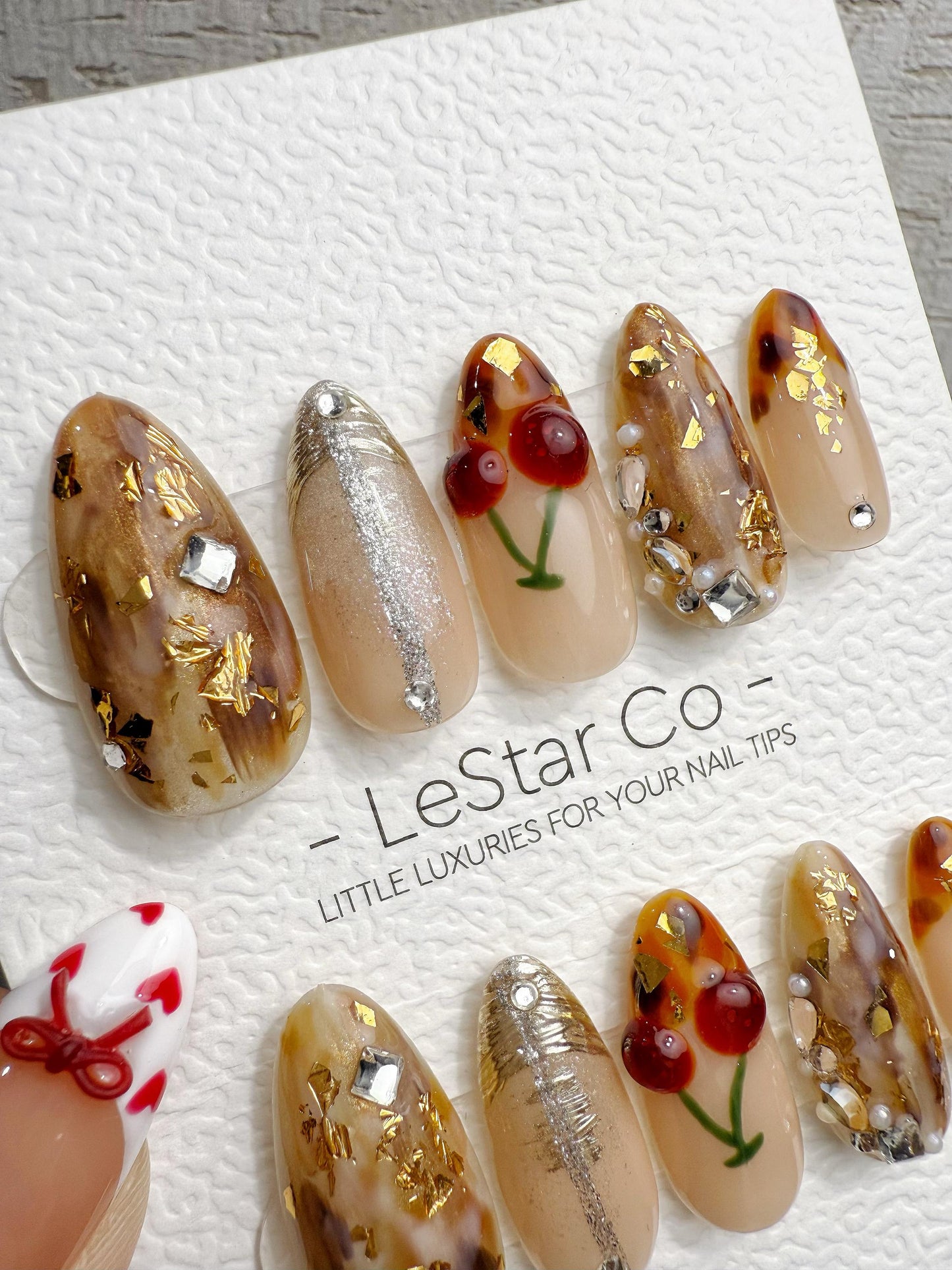 Reusable Christmas Festive Orchard Glow | Handmade Press On Gel Acrylic Nails | 4for3 Timed Offer