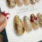 Reusable Christmas Festive Orchard Glow | Handmade Press On Gel Acrylic Nails | 4for3 Timed Offer