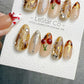 Reusable Christmas Festive Orchard Glow | Handmade Press On Gel Acrylic Nails | 4for3 Timed Offer