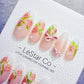 4for3 Timed Offer)Reusable Blush Garden Bows |Premium Handmade Press on Nails Gel | Fake Nails | Cute Pressons Nail TMR1096